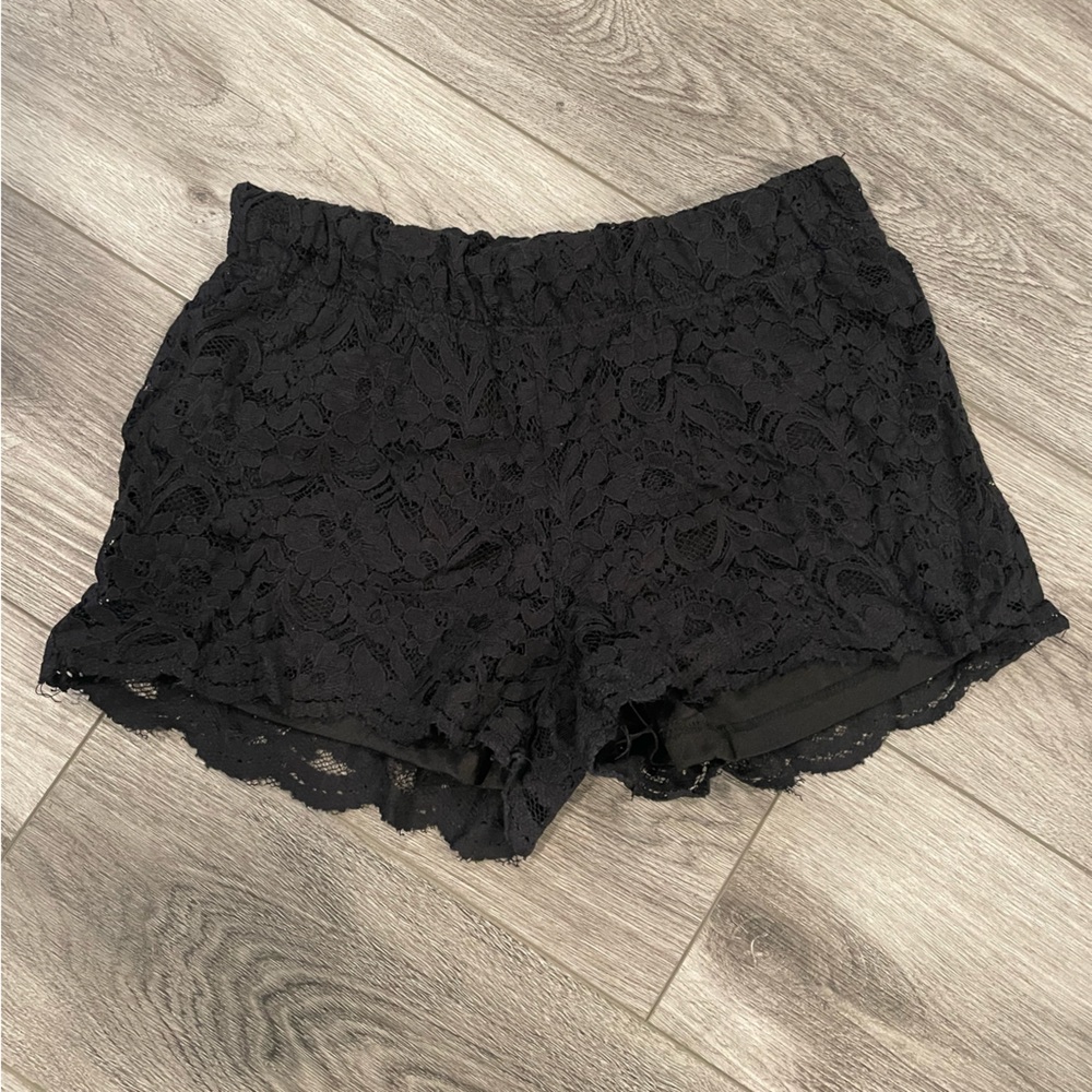 Black Lace Shorts